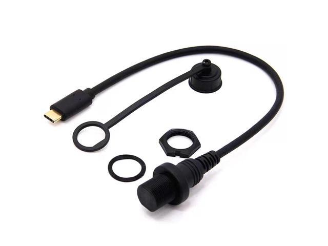 Generic IP67 Water Proof Type-c Cable USB C Male to Female Panel Mount Connector Extension cord 30cm USB-C Waterproof Cable