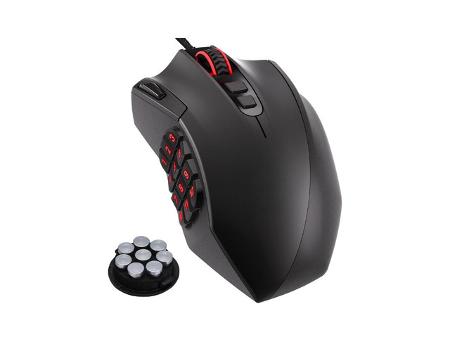 MMO Gaming Mouse 12400 DPI High Precision Wired RGB Mice 18 Programmable Buttons, 12 Side Macro Keys
