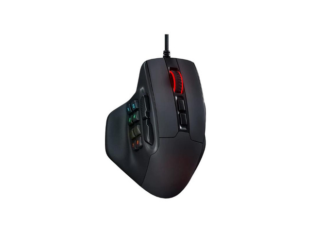 MMO Gaming Mouse, 15 Programmable Buttons Wired RGB Gamer Mouse w/ Ergonomic Natural Grip Build