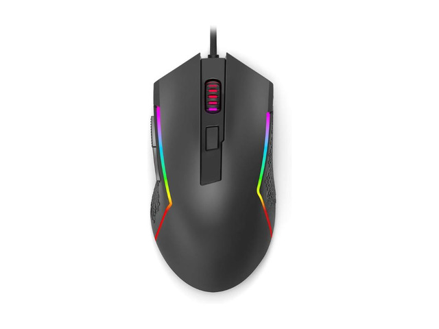 RGB Gaming 10000 DPI Wired Optical 6 Programmable Buttons 8 Backlit Modes Software Supports DIY Keybinds Mouse