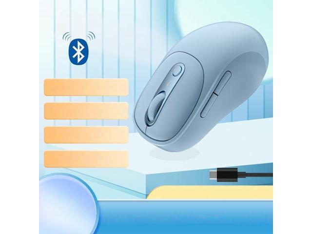 Mouse Plus Bluetooth Wireless Mouse Sky Blue Bluetooth Dual-Mode Mouse Silent Office Mouse Rechargeable Mouse