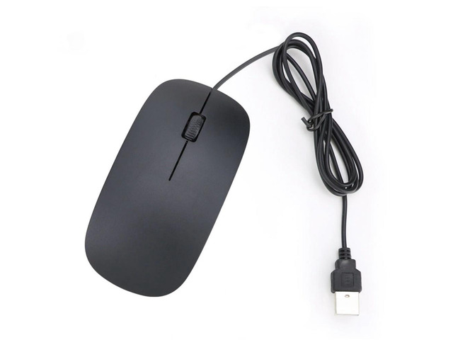 Wired USB Optical Mouse for PC Laptop Computer Scroll Wheel Mice Black