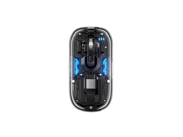 AM210 Bluetooth Mouse Dual mode Transparent Shell Type-C Charging Seven Lights Effect Third Gear Adjustable DPI