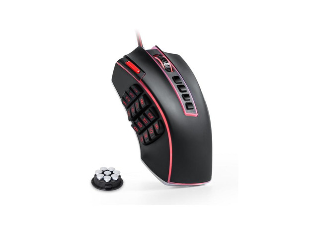 M990 MMO Gaming Mouse, 32000 DPI High Precision Wired RGB Gamer Mouse W/23 Programmable Buttons, 16 Side Macro Keys