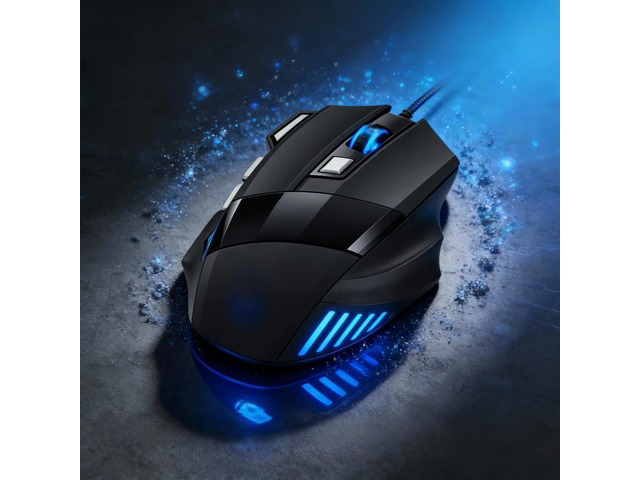 Wired RGB Gaming Mouse 6 Button Optical Adjustable DPI Ergonomic Ambidextrous Metal Base Backlit Budget Gaming Mouse for PC Laptop Desktop Gamer...