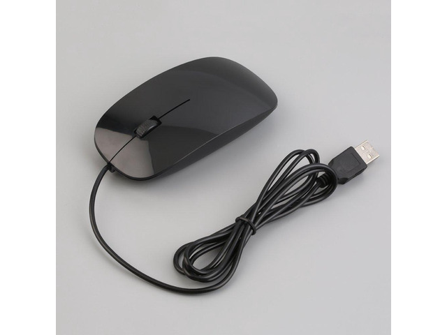 USB Wired Mouse Ultra thin 3 Buttons 1200DPI Optical 3D Roller Computer Mouse USB Gaming Mouse For PC Computer Gaming