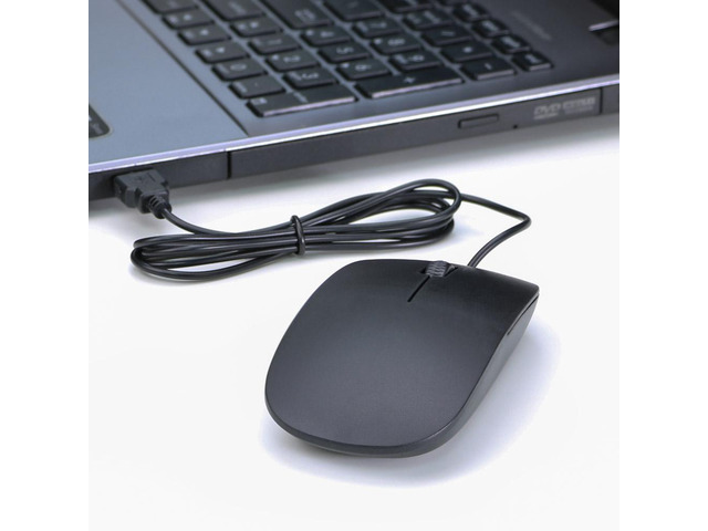 Ultra Thin USB Wired Mouse For Computer Pc Laptop 1200dpi USB Optical 3 Buttons Slim Mouse For Office Home Computer Accessory