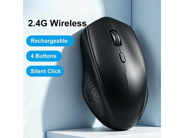 2.4G Wireless Mouse Silent Mouse 1600DPI Type C Rechargeable Mouse Optical Mice for Office Gaming PC Laptop Mac