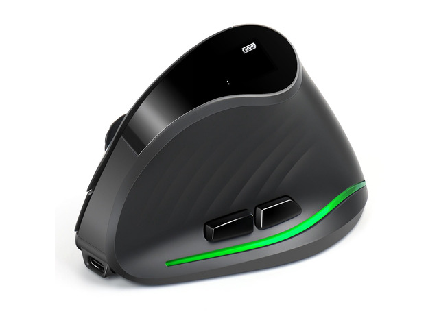 Programming Vertical Mouse Ergonomic Wireless Bluetooth Mouse 4000DPI with OLED Screen Gaming Mice for Computer PC Laptop