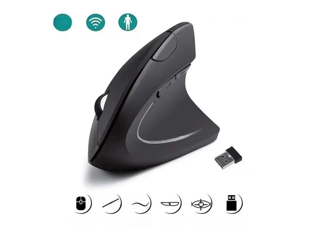 Vertical Ergonomic Portable 2.4GHz USB Wireless Mouse AAA Battery Bluetooth Gaming PC Gamer For Computer Laptops Mause Accessory