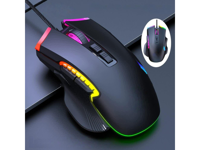 T70 Wire Mouse High Performance 7200DPI Adjustable Light Synchronizatio For Gamer Programmable RGB Gaming Mouse