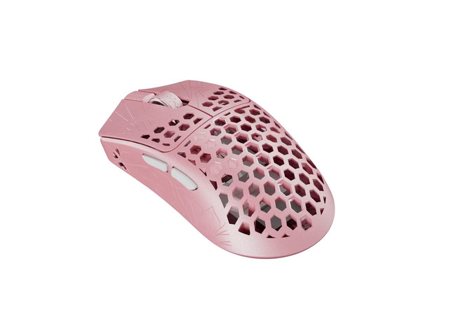 Pink Carbon Fiber Gaming Mouse 40±2g Ultra Lightweight PAW3950 8000Hz Polling Rate 0.125ms Wireless Mouse PC