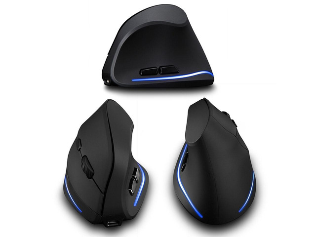 Vertical Wireless Mouse Tri-Mode Bluetooth-Compatible +2.4GHz+Wired 4800 DPI Vertical Mouse for Laptop Laptop PC MacBook Windows