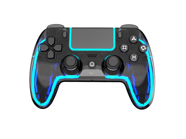Generic for Wireless Controller 5007L for PS5,Transparent Controller with Breathing RGB Light, Programmable Buttons & Type-C Port