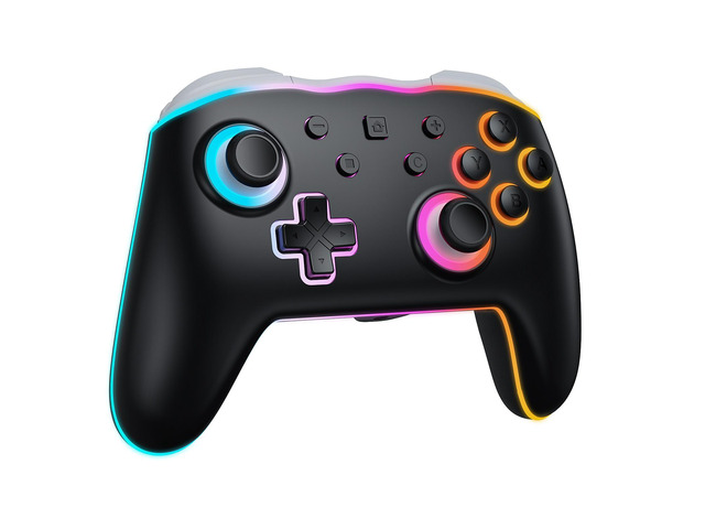 Generic for RGB Game Controller For 1/2 Wireless Controller 9-Axis Gyro Sensor Turbo Programable Game Pad Joystick