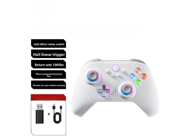 Generic for N10 Bluetooth Wireless Game Controller for Dual Hall Sensor Motion Vibration Compatible with PC