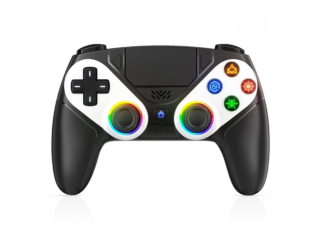 Generic for RGB Light Wireless Controller For PS5/ 5/Pro/Slim/PC Hall Effect Gamepad W/Marco/Turbo NO Drift Game Control Joystick