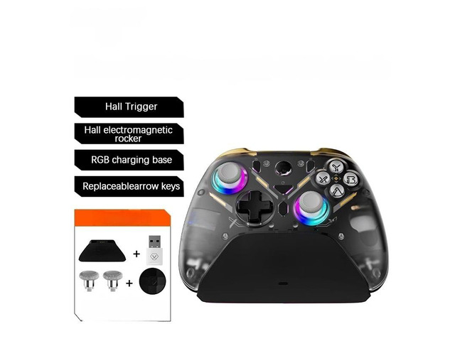 Generic for K10 Gaming Controller With Charging Dock RGB Wireless Gamepad Hall Effect Joystick Trigger For /PC/Phone/ 2