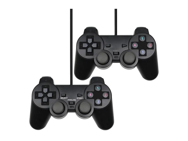 Generic for USB PC Wired Game Controller Gamepad For WinXP/Win7/8/10 For PC Windows Computer Laptop Black Game Joystick