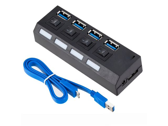 USB 3.0 Hub USB HUB Splitter Multi USB 3.0 Hub Multiple 4/7 Port Hub Splitter With Power Adapter Computer Accessories Hub For PC