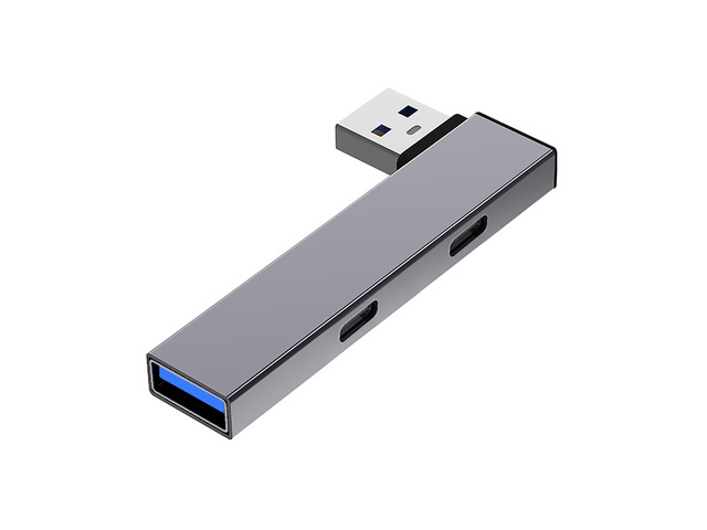 USB Hub 3 Port USB 3.0 Adapter Portable Mini Dock Stations Ultra-Slim 5Gbps/480Mbps High Speed USB-C Splitter 3 IN 1 Converter