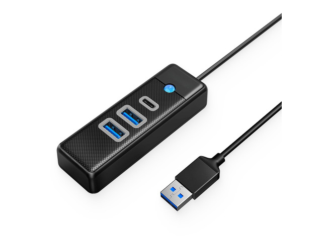 USB3.0 Hub 5Gbps 3 Ports Docking Station with USB-A & Type-C Port Portable USB C Splitter Adapter for Laptop PC