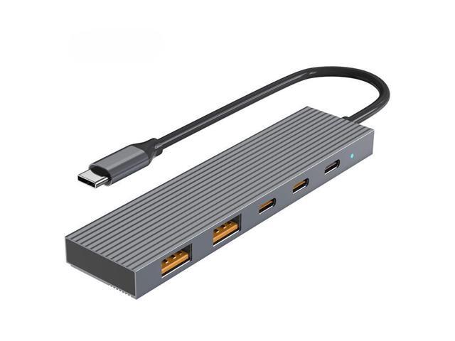 A41Z-Type-C Docking Station, 6-In-1 Computer Hub, 10Gb High-Speed Hub, PD Charging, USB 3.2 Hub, 6-In-1 Splitter