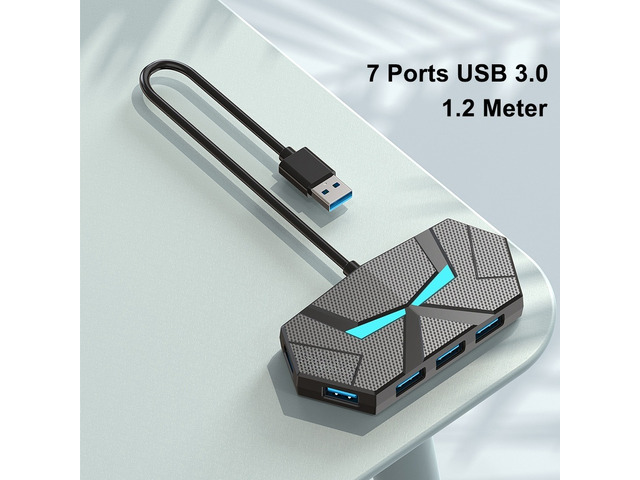 4/7 Ports USB Docking Station USB 3.0 HUB Adapter 5Gbps High Speed Transmission USB Splitter PD Power Supply For Laptop Computer