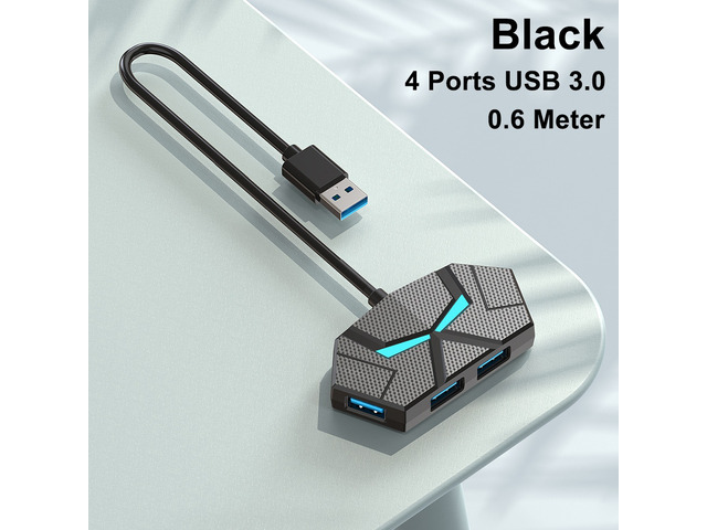 USB Docking Station 5Gbps 7 Ports USB 3.0 HUB USB Splitter Adapter High Speed Transmission PD Power Supply For Laptop Computer