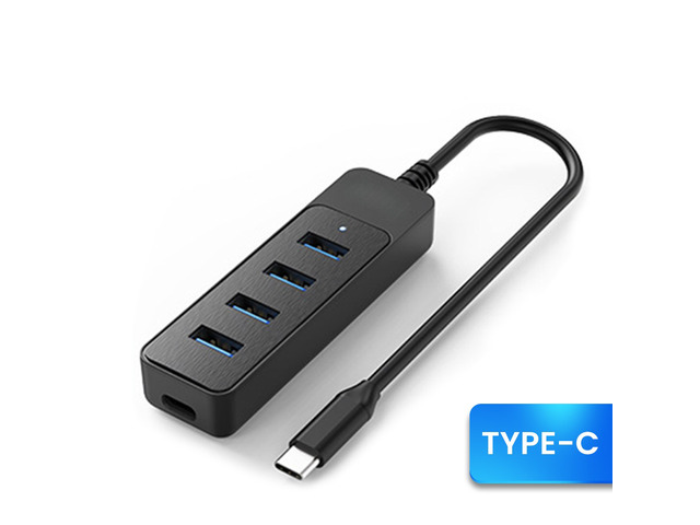 4 Ports USB Expander Multiport USB 3.0 HUB Type C Power Port 5Gbps High Speed HUB Docking Station For Type-C Laptop Laptop Accessories
