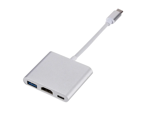 3 in 1 Usb Hub USB C to HDTV Splitter HUB Type-c to Video Output USB 3.0 Docking Station For Type-C Laptop Type-C Phone Converter