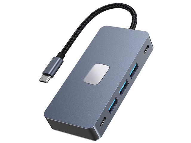 7 in 1 USB C Docking Station 100W Power 3 USB3.0 1 USB-C Dual 4K Video Output Monitor for Type-C Laptop