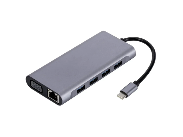 11-in-1 Type C Docking Stations USB-C HUB USB Type C to 4K Video Output USB 3.0 5Gbps USB Splitter Adapter For Laptop Type-C Laptop