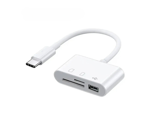 Universal 3in1 Type C USB Adapter USB TF SD Card Reader USB-C Memory Card Adapter For Type-C Laptop Type-C Phone Laptop Phone