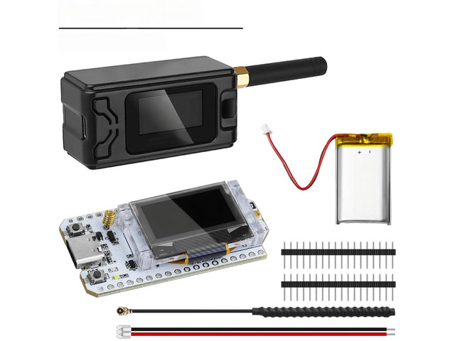 Meshtastic V3 ESP32 LoRa 32 Dev-Board Kit Case with 800mAh Battery OLED USB C WiFi Bluetooth BLE SX1262 433MHz 868MHz