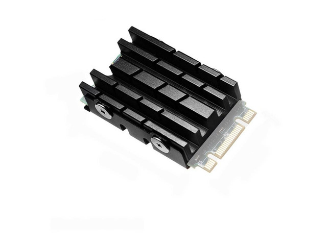 For M.2 2242 SSD Heatsink Aluminum Alloy U-Shaped Base Low Profile Cooler with Thermal Silicone Pads for NVMe PCIe Mini PC SSD