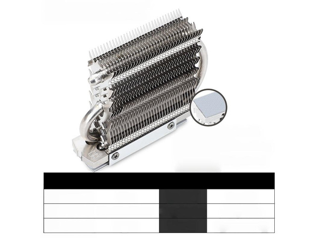 HR-09 2280 PRO Black M.2 Solid State Drive AG Heat Pipe Radiator SSD Cooler Fully Electroplated