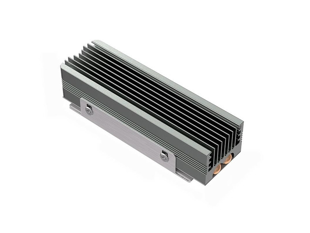 Dual Copper Heat Pipe M.2 SSD Cooler with 2 Thermal Conductive Silicone Pads Universal 2280 NVMe Cooling Solution for Gaming PC