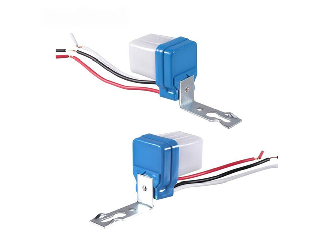 For 2pcs Automatic Auto On Off Photocell street Light Switch DC AC 24V 110V 220V 10A Photo Control Photoswitch Sensor Switch
