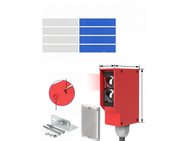 For Photoelectric Sensor Retro-reflective Square Photoell Infrared Switch IP67 Waterproof 24-220V AC DC Universal 10m Distance