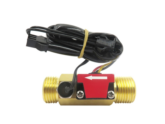 For 1pcs Brass Hall Water Flow Sensor G1/2 G3/4 G1 Flow Meter Pulse Liquid Flow Rate Sensor YFB Series For Heater Purifier HVAC