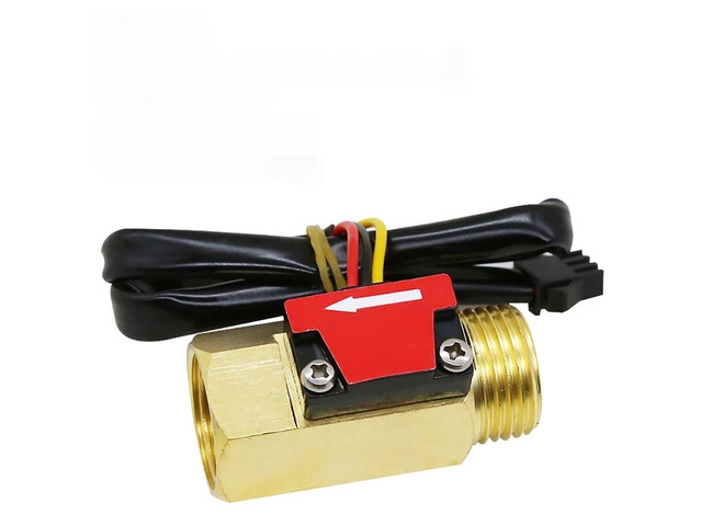 For Hall Water Flow Sensor G1/2 G3/4 G1 Brass Flow Meter Electromagnetic Pulse Signal Output Liquid Flow Rate Sensor Indicator