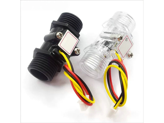 For Water Flow Sensor Switch G1/2' Fluid Flow Meter Water Control Transparent Enclosure DC 5-15V Use For Water Heaters YF-S201C