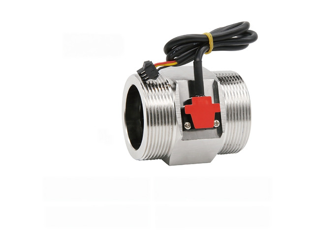 For Hall Effect Flow Meter Water Flow Sensor Stainless Steel Liquid Flow Meter Industrial Fluid Flow Rate Sensor for Plumbing