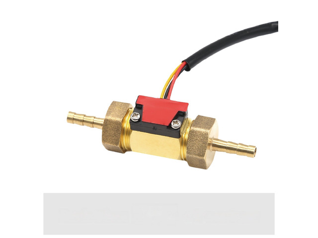 For YF-B1 Brass Water Flow Sensor G1/2 1-25L/min Hall Turbine Impeller Meter 6/8/10/12/14mm Hose Connector