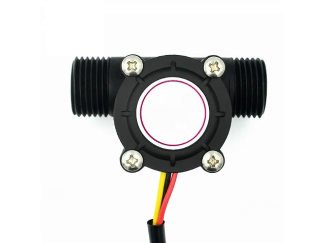 For 1Pcs DC 5-18V Flowmeter Hall Flow Sensor Water Control Liquid Flow Sensor Switch 1-30L/min 1.75MPa 12V Water Flow SensorYY24