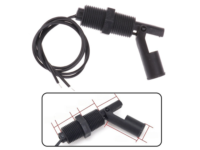 For 1Pc 12V-110V Fluid Level Detector with PP Plastic Floating Switch; Water Level Sensor