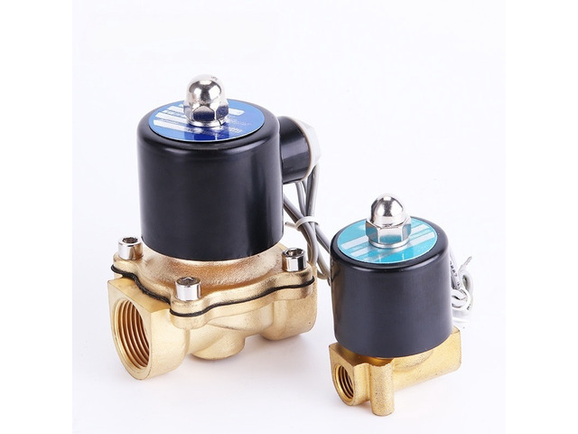 For 220V 110V 24V 12V 2W Normally Closed Brass Electric Solenoid Valve For Water Air Oil 1/4' 3/8' 1/2' 3/4' 1' DN8/10/15/20/25/50