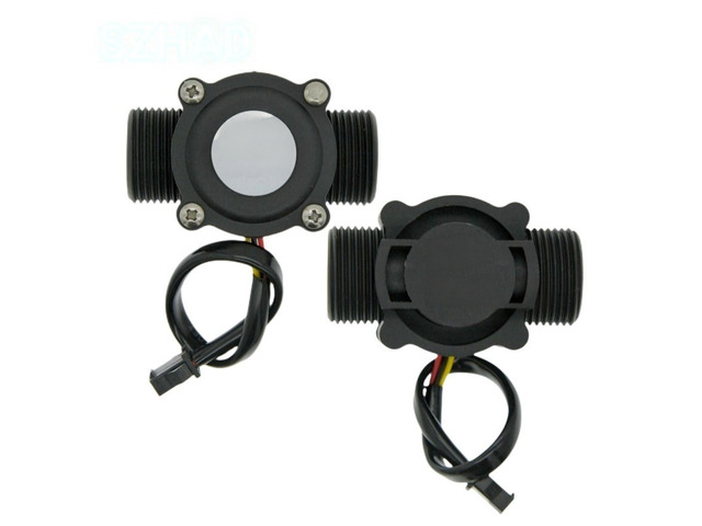 For Water Flow Sensor Counter Meter FS300A 1-60L/min G3/4 DC 5-24V