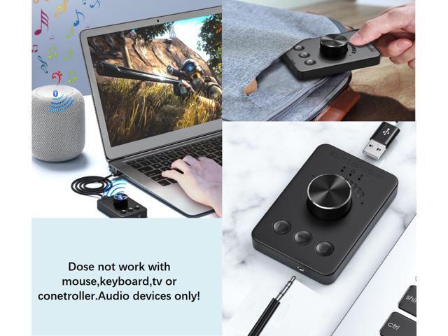 Multimedia Controller Knob, USB Volume Controller, One Key Mute PC Computer Speaker Audio Multimedia Volume Remote Control Adjuster with Bluetooth...